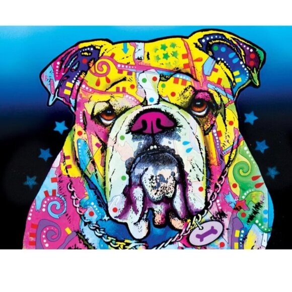 Dog Bulldog Jigsaw Puzzle EZ Grip Masterpieces New Sealed Box 24 x 18 - Picture 3 of 16